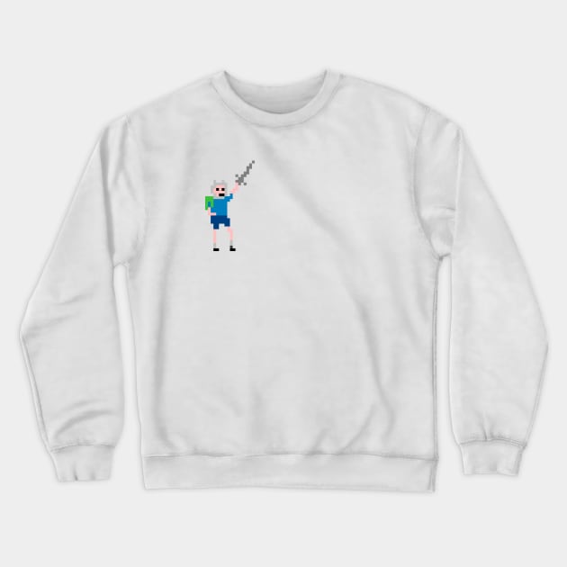 Pixel Finn Adventure Time Crewneck Sweatshirt by Bee-